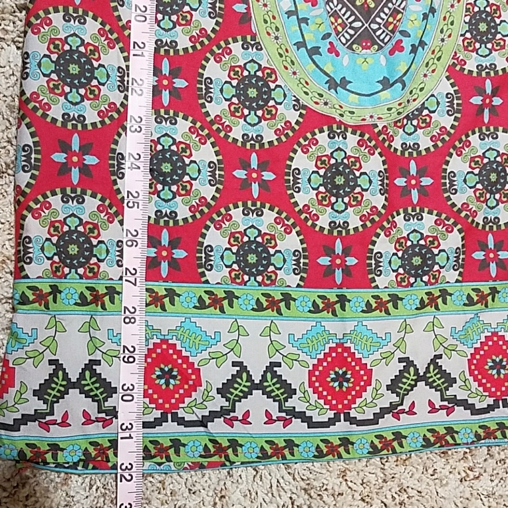 Colorful 3/4 Sleeve Bohemian Top - Picture 7 of 7